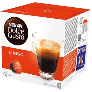 Capsule Nescafé Dolce Gusto, Caffe Lungo, 16 Capsule, 112 g Capsule Nescafé Dolce Gusto, Caffe Lungo, 16 Capsule, 112 g