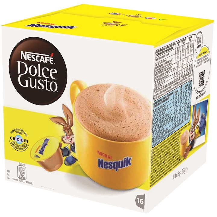 Капсули Nescafé Dolce Gusto Nesquik Chocolate, 16 капсули, 256 г