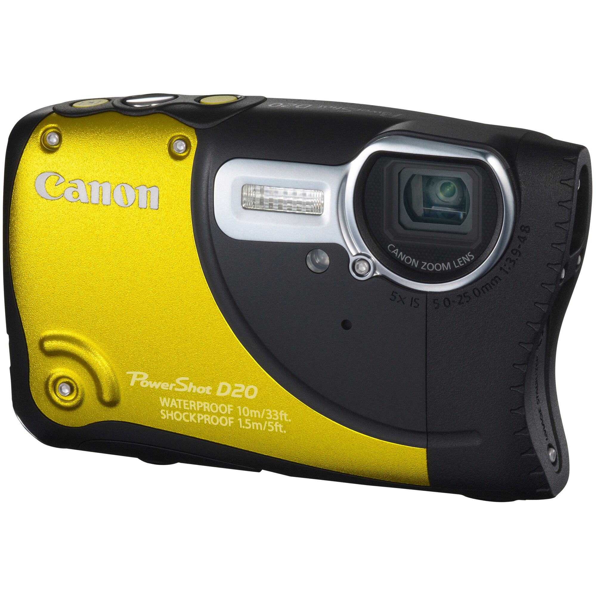 Aparat foto digital Canon PowerShot D20, 12.1MP, Yellow eMAG.ro