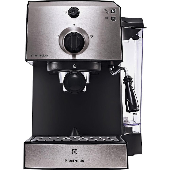 Electrolux EEA111 Manuális eszpresszó kávéföző 1250 W, 15 bar, 1.25 l, Fekete/Ezüstszürke