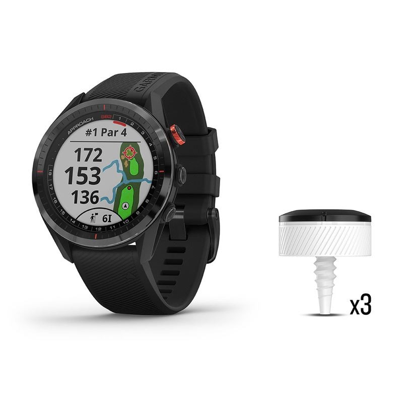 Ceas inteligent, Garmin, Approach S62, 3 buc CT10, Negru - eMAG.ro