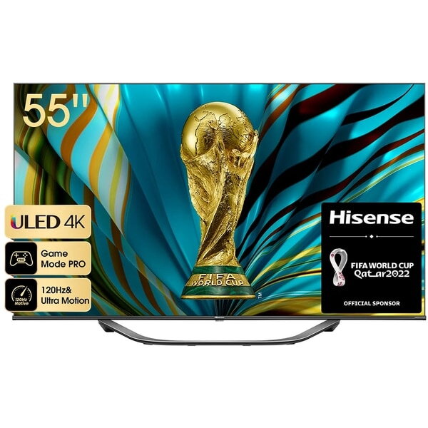Televizor ULED Smart Hisense 55U7HQ, Ultra HD, 138 cm, 4K, Clasa G, Gri