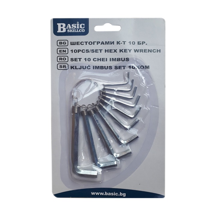 Imbuszkulcs készlet 1.5-10 mm (10 db-os)