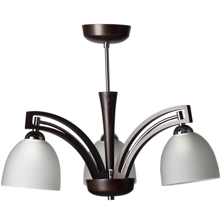 Lampa suspendata, Avide, Manhattan, 3xE27, Negru/Alb