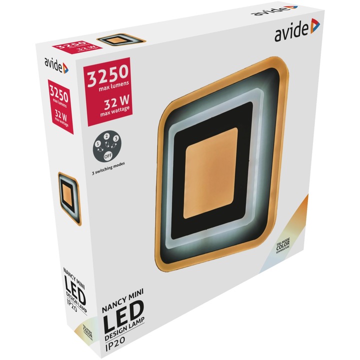 Avide fali Design Oyster Nansy mini, 3 kapcsolási mód, 32W