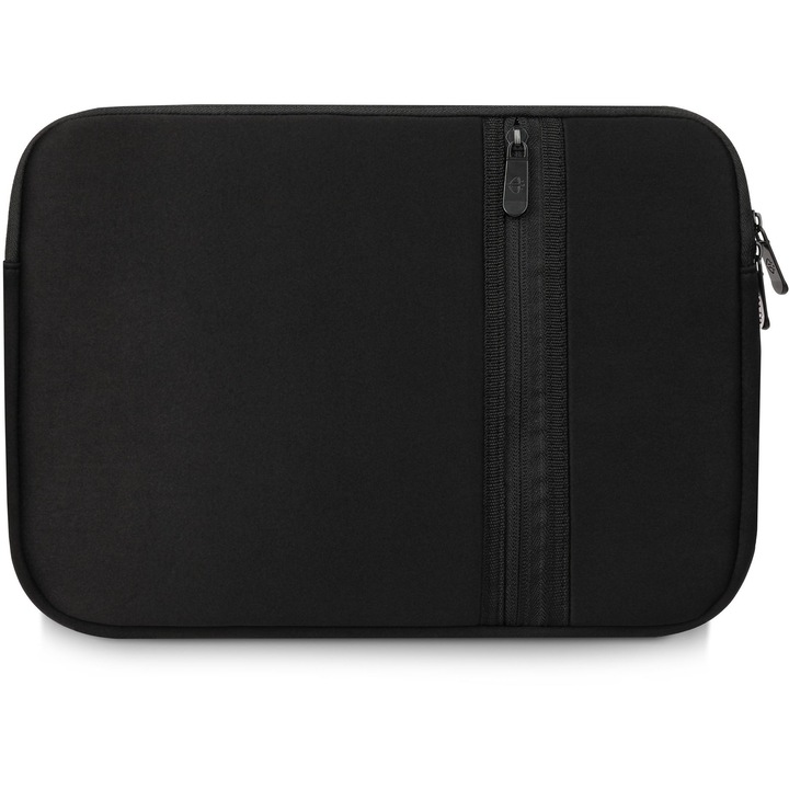 Husa laptop, Zagatto®, Negru, Casual, Business, Protectie laptop, Se inchide cu un fermoar dublu, Buzunar extern cu fermoar, Impermeabila, Usoara, Spatioasa, husa laptop 13.3 inch, 26x36x2.5 cm, SLEEVE TECH, ZG646