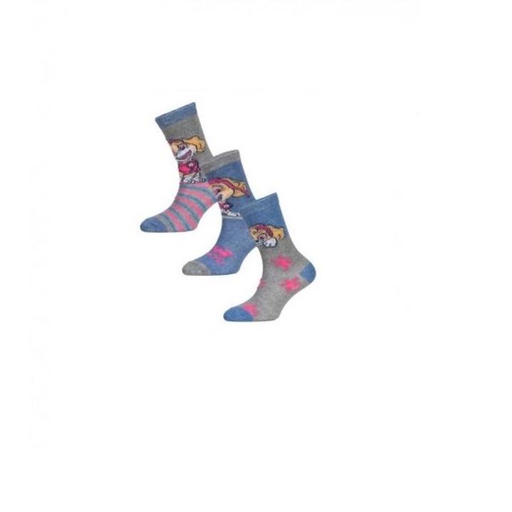 Комплект от 3 чифта детски чорапи, официално лицензирани Paw Patrol, Многоцветен