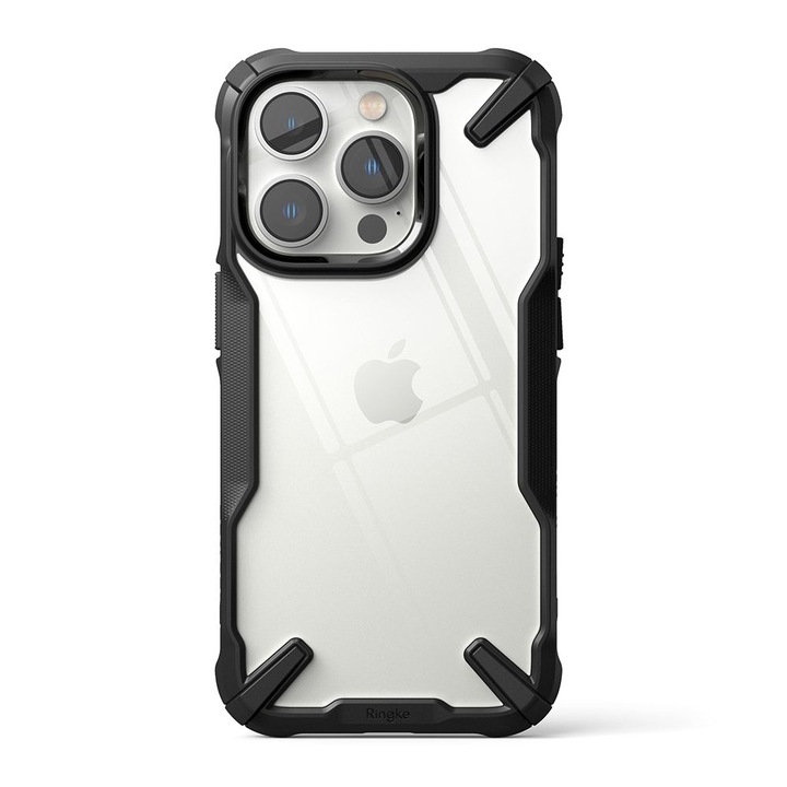AZIAO Tech X Design Калъф за Apple iPhone 15 Pro, Fusion Smart Protection, Anti-Impact, Extra Grip Texture, Anti-Drop Test, Military-Grade Protection, Titanium Black