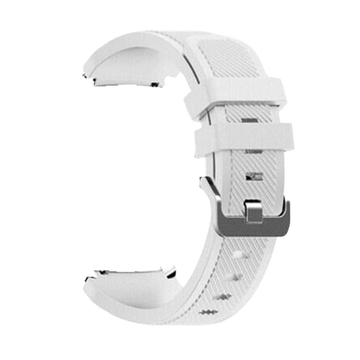 OEM Classic Gyorskioldó szíj, kompatibilis Samsung Galaxy Watch 46mm, Gear S3 Classic, S3 Frontier, Galaxy Watch 3, Huawei Watch GT 2 / GT3 / Amazfit GTR 47mm készülékekkel, szélesség 22mm, Fehér