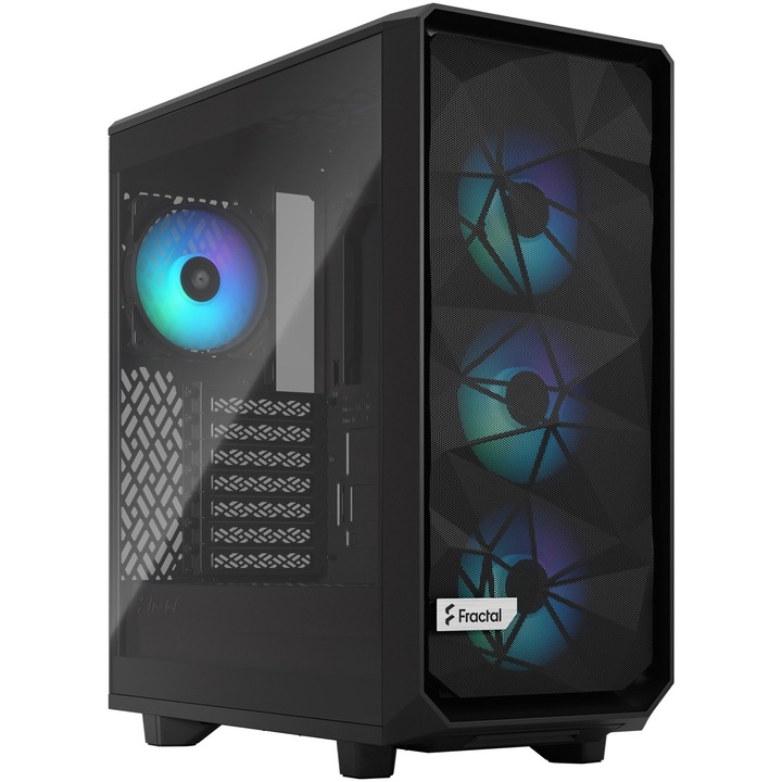 Компютърна кутия Fractal Design Meshify 2 Compact Lite RGB, Черен, Middle Tower