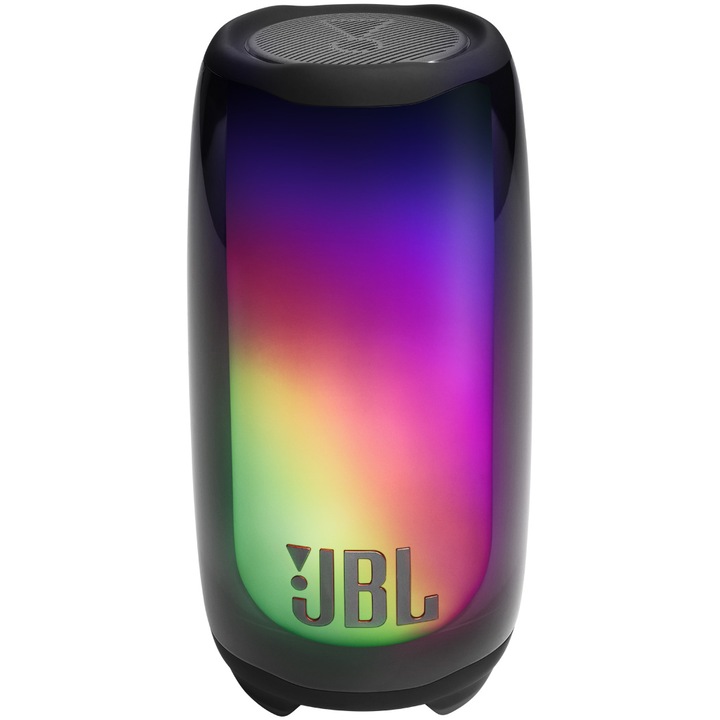 Преносима тонколонка JBL Pulse 5, 360-градусови светлини, IP68 устойчивост на прах и вода, Bluetooth, Черна