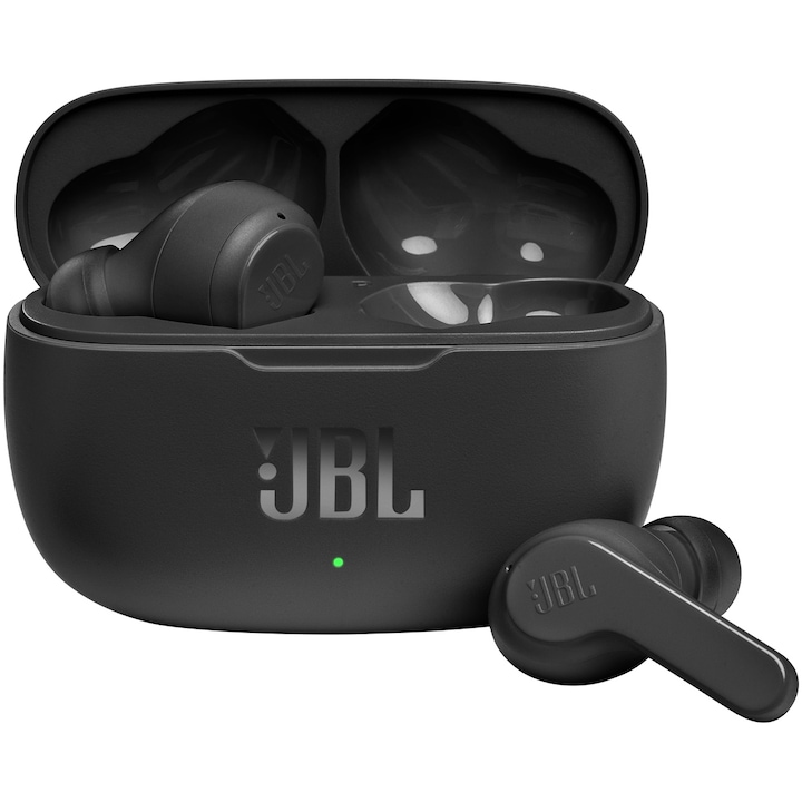 JBL Vibe 200TWS Fülhallgató, True Wireless, Bluetooth, Deep Bass, 20 óra lejátszás, Fekete