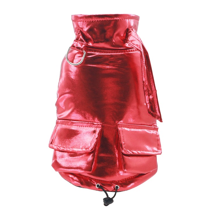 Vesta flausata pentru caini, XINA2125, rosu, L