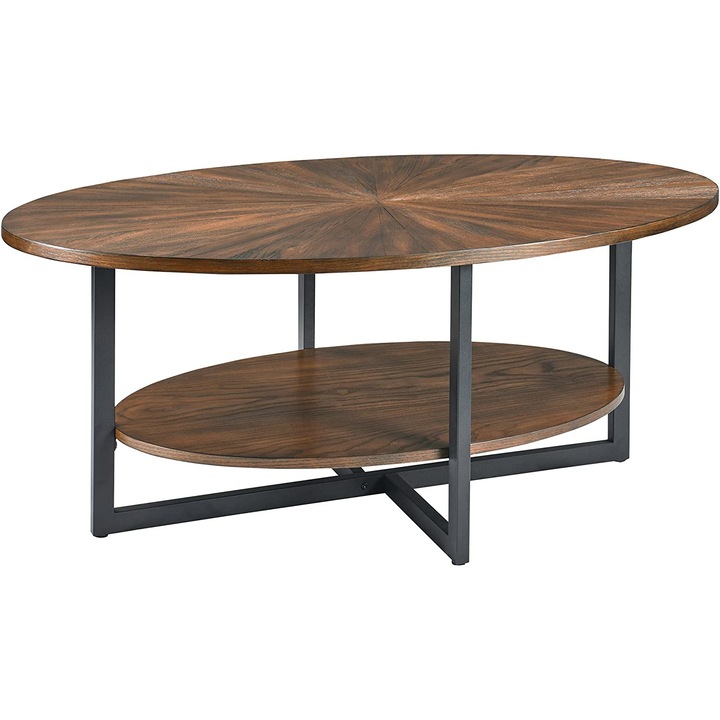 Masuta cafe, Padam House, Lemn masiv, 110 cm, Maro