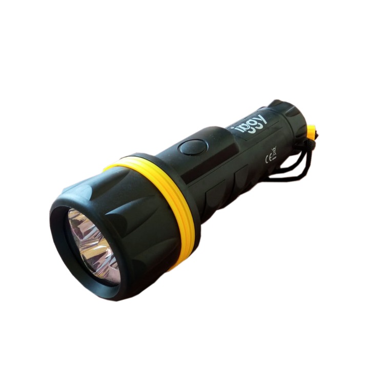 LED фенер Iggy IGFL-LED-LAMP-02, 80 лумена, IP44, ABS и гумен материал, 2 x D батерии не са включени