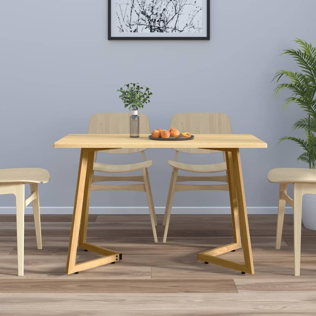 Masa de bucatarie Modern, maro deschis, 120x60x74 cm, MDF si fier