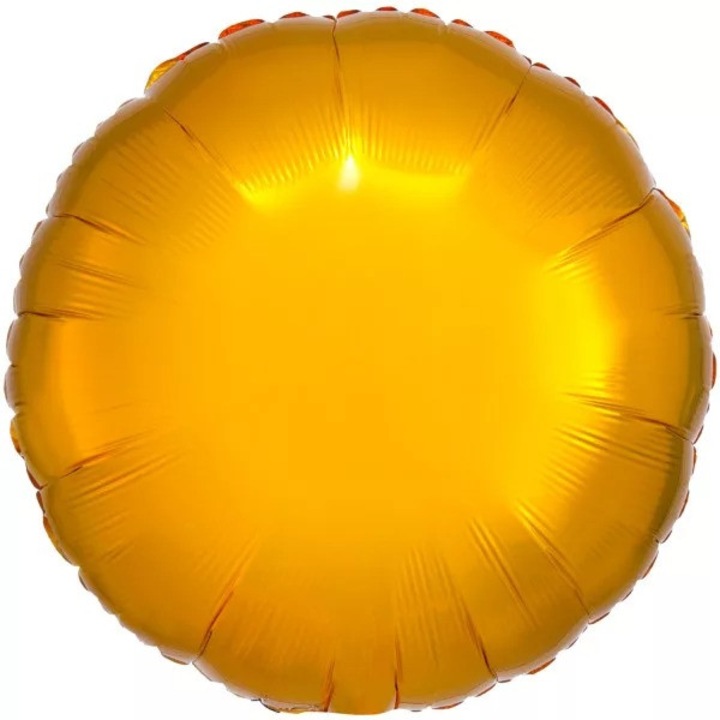 Кръгъл фолиев балон, Metallic Gold, 43 см