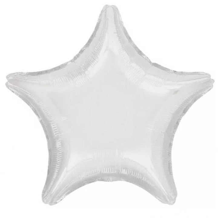 Фолиев балон Metallic White star 48 см звезда