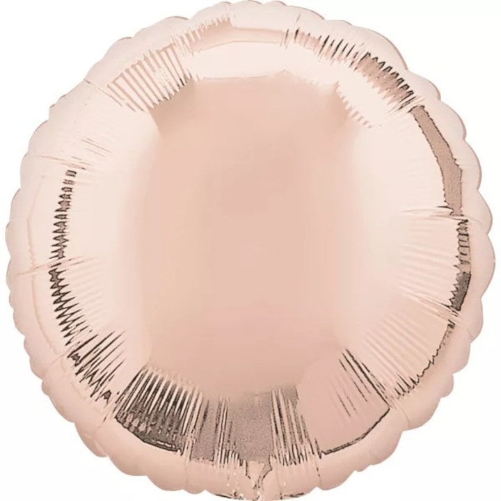 Кръгъл фолиев балон, Rose Gold, 43см