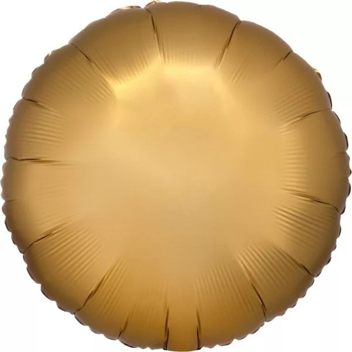 Кръгъл фолиев балон Silk Gold 43см