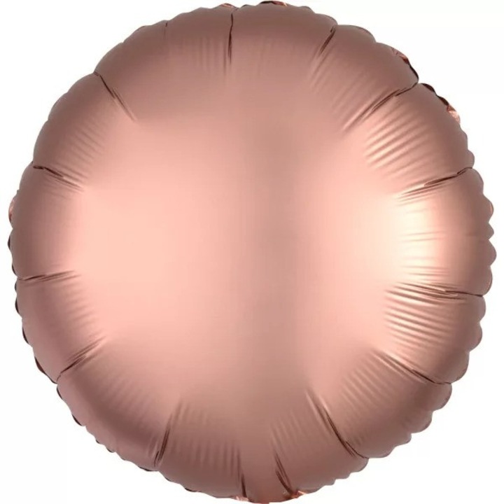 Кръгъл фолиев балон Silk Rose Copper, 43 см