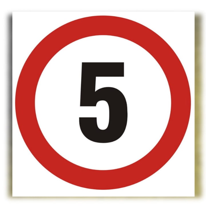 Indicator Limita de viteza 5km/h, Moj Dom, PVC, 33 x 33 cm