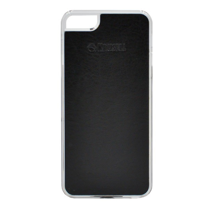 KRUSELL DONSÖ műanyag telefonvédő (bőr hatású hátlap) FEKETE [Apple iPhone SE (2016)]