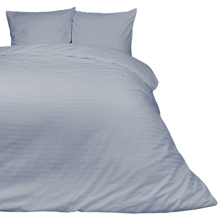 Pamut szatén damaszt ágynemű 180x200 kék