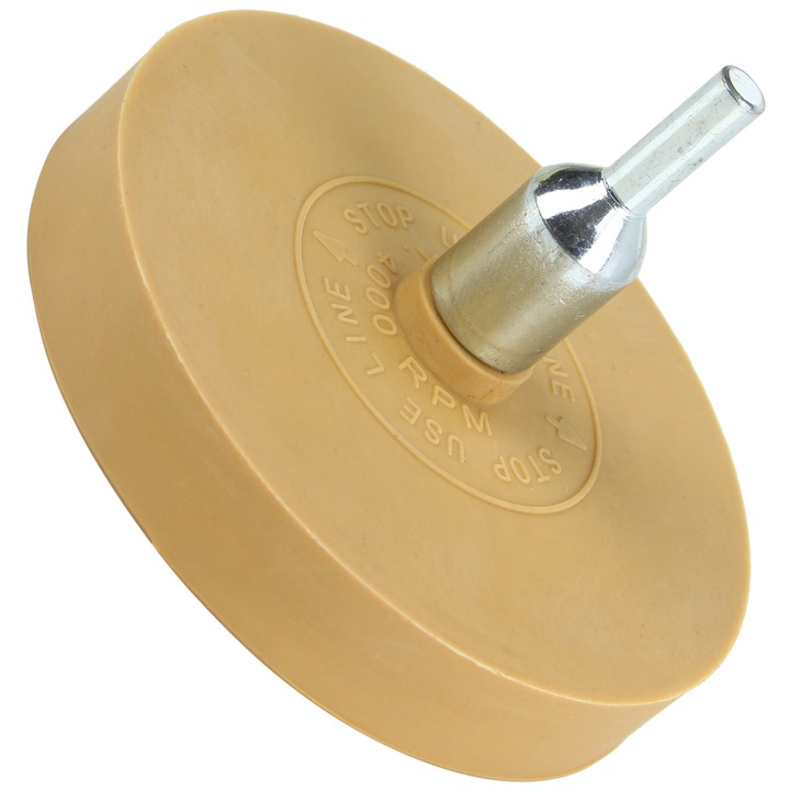 Disc de cauciuc pentru indepartarea reziduurilor de adeziv de pe jante cu adaptor - neted