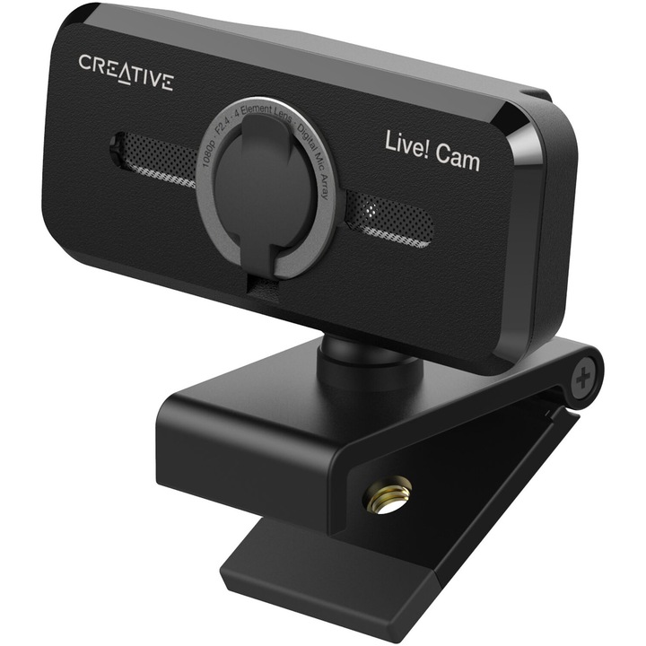 Camere web CREATIVE LIVE! CAM SYNC V2 1080P, Auto Mute si Noise Cancellation, 2 microfoane