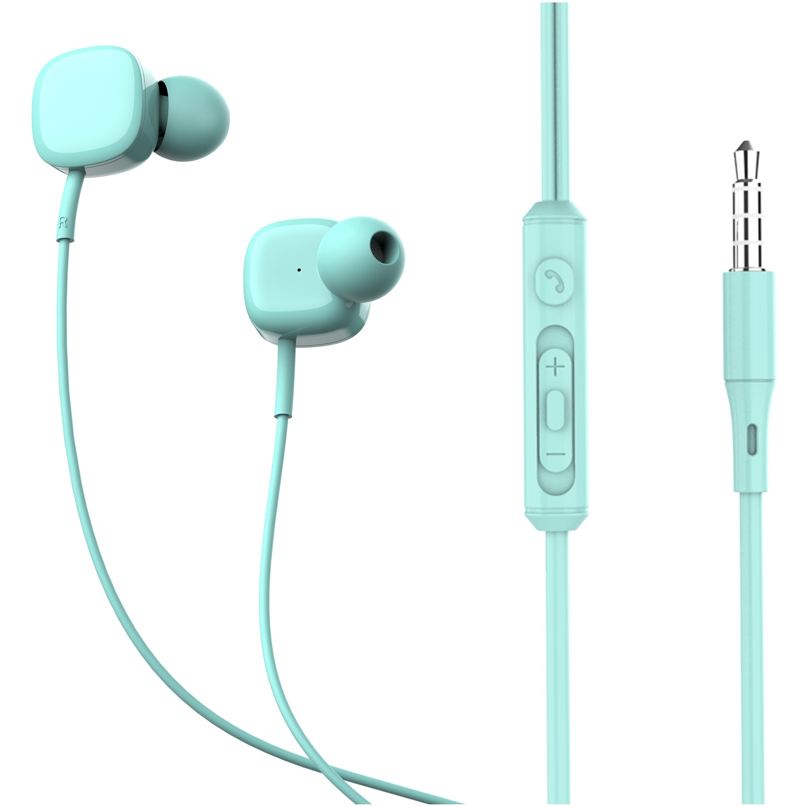 Casti in-ear cu fir Tellur Basic Sigma, microfon, albastru