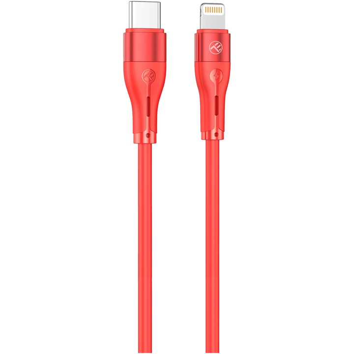 Tellur Kábel, Type-C to Lightning, PD30W, 1 m, Piros
