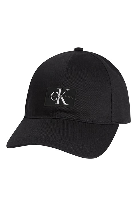 CALVIN KLEIN JEANS, шапка от органичен памук с лого, черна