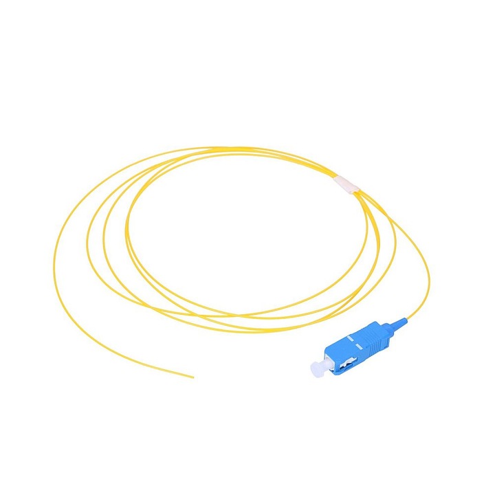 Pigtail fibra optica Extralink SC/UPC PVC, monomod single mode 900 µm G.652D, lungime 2 m, cabluri si accesorii pentru retele stabile si performante