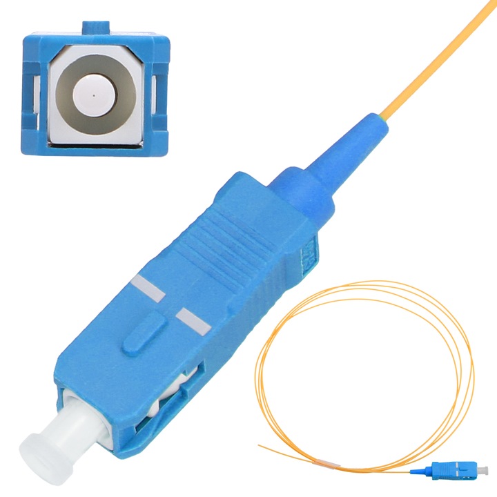 Pigtail fibra optica Extralink SC/UPC, monomod single mode 900 µm G657A, lungime 2 m, cabluri si accesorii pentru retele stabile si performante