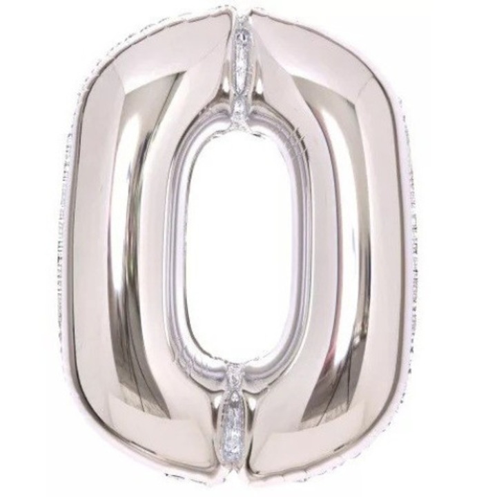 Фолиев балон, Номер 0, 66 см, Сребрист