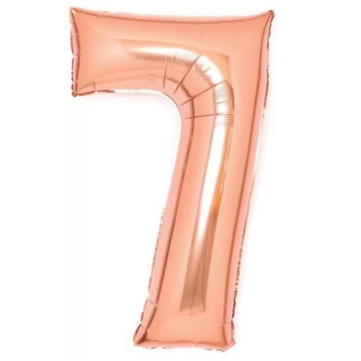 Rose Gold 7-es szám fólia lufi 66 cm