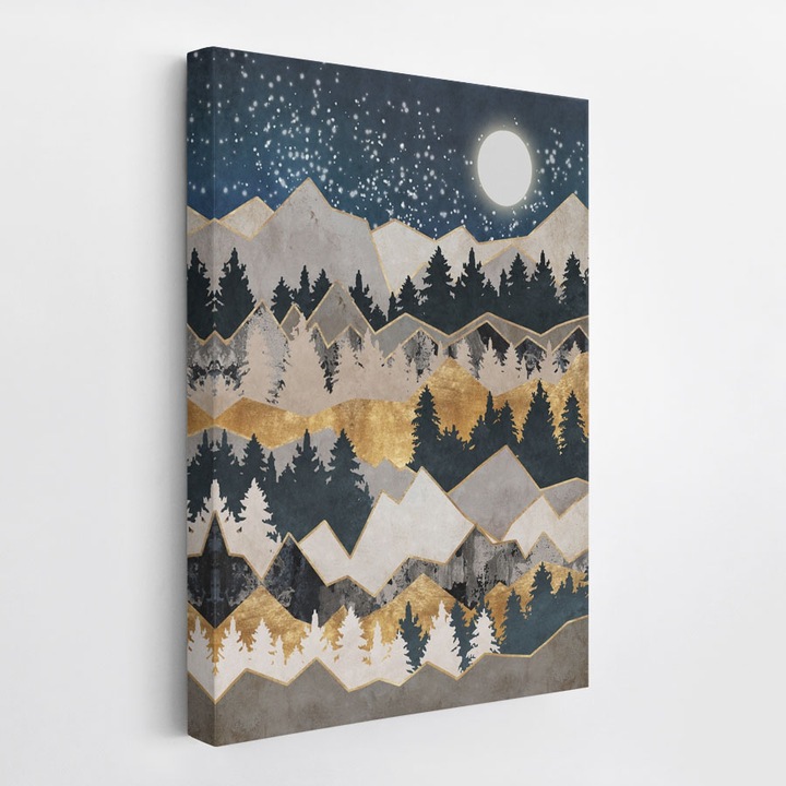 Arthub, Vászonkép, Abstract Mountain Lines, 80x120cm