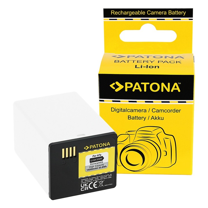 Acumulator PATONA tip Arlo A-7A, pentru Arlo Pro 3, Pro 3 Light, Pro 4, Pro 4X, GO2, FB-1001, 2 GB, VML2030, Ultra 2, 14000 mAh