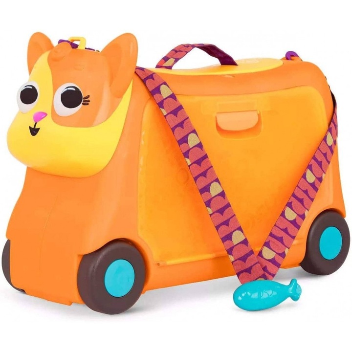 Geanta copii, Battat, Pisicuta, 47 x 20 x 32 cm, Portocaliu