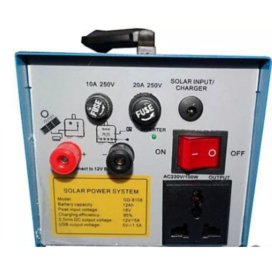 Kit Solar GD-8018 Avansat cu 3 becuri lanterna multifunctionala - eMAG.ro