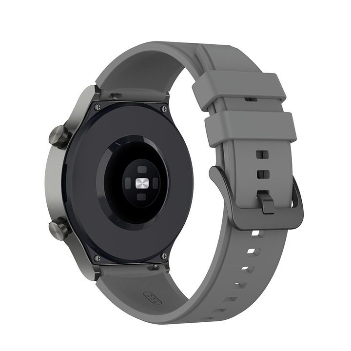Силиконова каишка Smart Pulse Универсална 22mm за Huawei GT/ GT 2e/ GT 2/ GT 2 Pro/ GT 3/ GT 3 Pro, Xiaomi Mi Watch S1/Watch S1 Active/Galaxy Watch 3 45 mm/MI Watch Colour 2, Сива