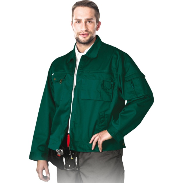 Bluza de protectie, Leber Hollman, Marimea Xl, Poliester/Bumbac, Verde