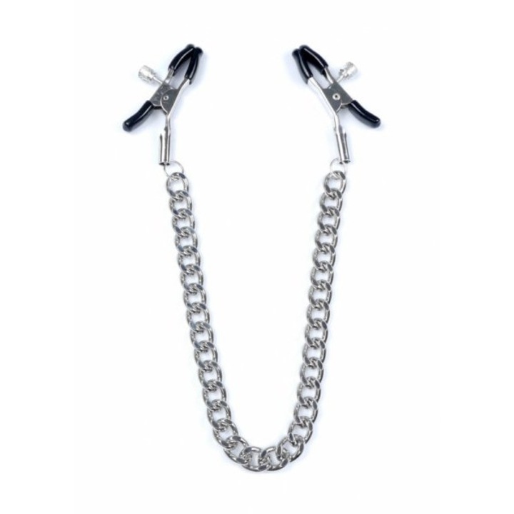Mellbimbó bilincsek, Lánc, 39cm, Ezüst