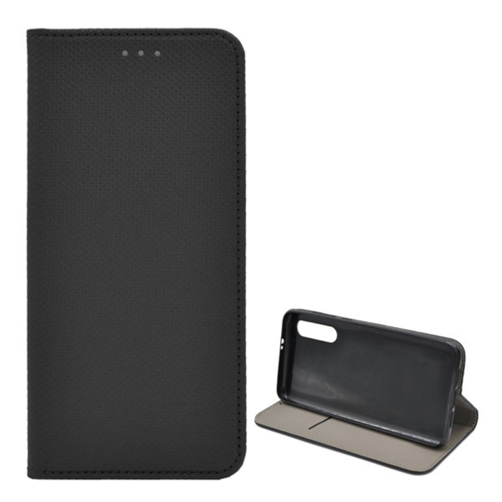 Tok álló, bőr hatású (FLIP, oldalra nyíló, asztali tartó funkció, rombusz minta) FEKETE [Xiaomi Mi 9 Pro] (5996457977093)
