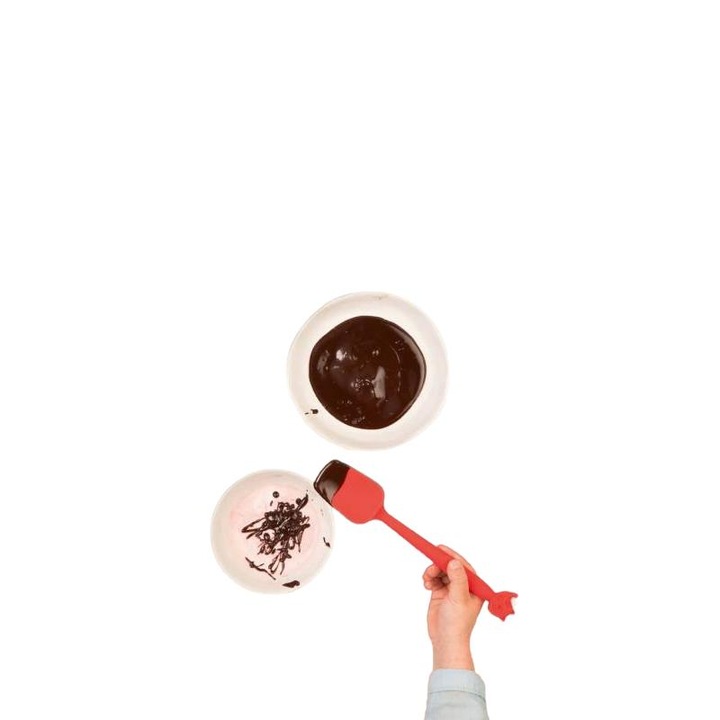 Spatula pentru copii, Lilliputiens, Silicon, Rosu