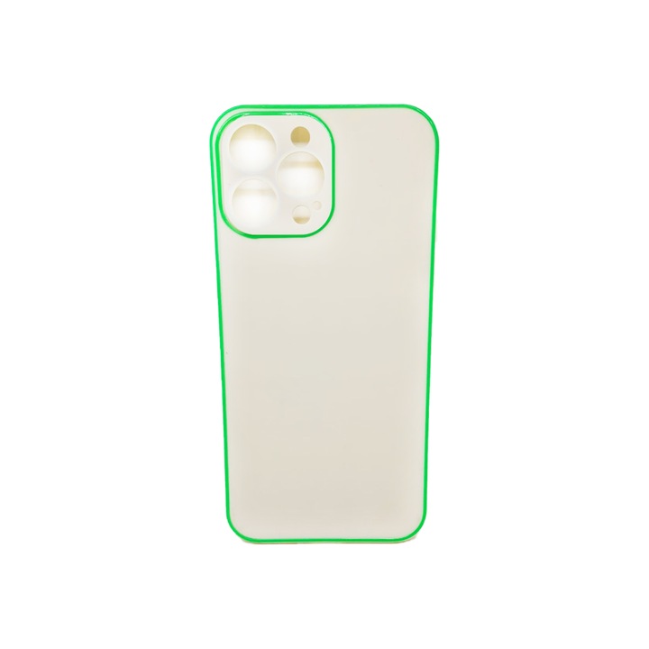 Glow in the Dark Frame Case, G-Tech, Apple iPhone 13-mal kompatibilis, TPU, foszforeszkáló, fehér/zöld