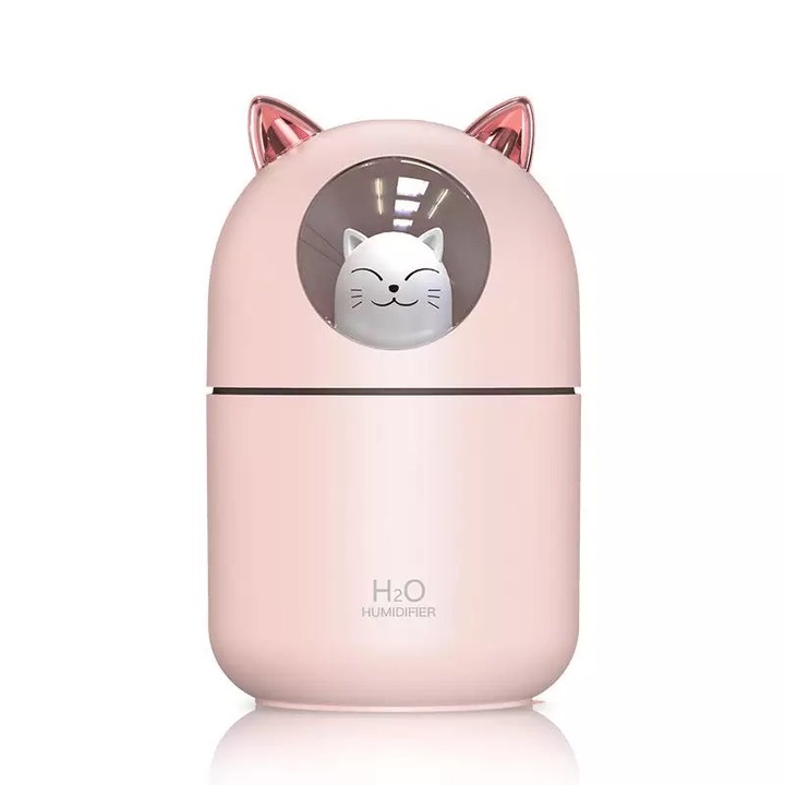 H2O Cicás Diffúzor/Párásító Világító 300ML Rózsaszín