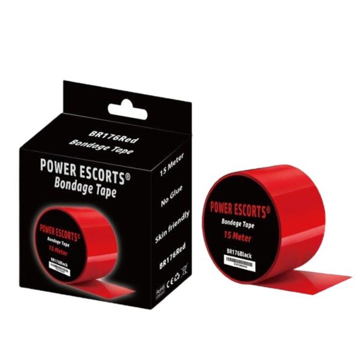 BDSM szalag, Bondage, piros, 15 m