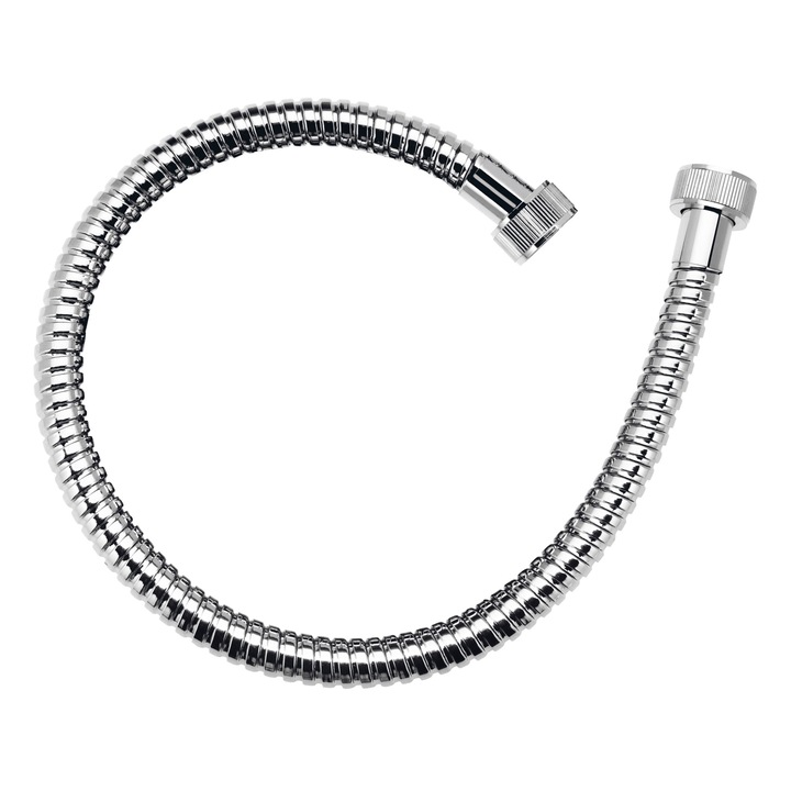 Furtun de dus, Ferro, W04, Metalic, 500 mm, Crom